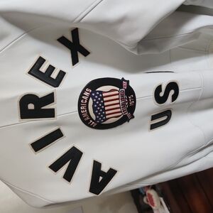White Avirex Jacket with USA Patch